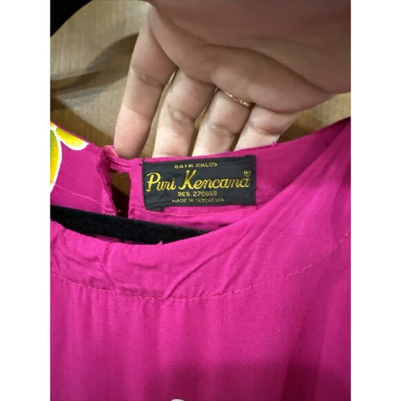 Vintage Puri Kencana Batik Halus Floral Dress Retro Gown, one size - Picture 2 of 5